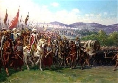 سپاه عثمانى مجهز به توپخانه وتفنگ 